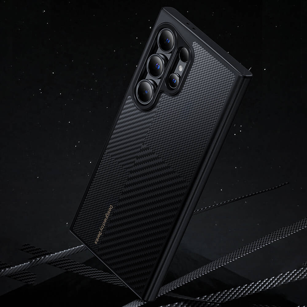 Benks Montage Hybrid ArmorPro Galaxy S24 Ultra M-safe Şarj Özellikli Karbon Fiber Kevlar Kılıf Benks Montage Hybrid ArmorPro Galaxy S24 Ultra M-safe Şarj Özellikli Karbon Fiber Kevlar Kılıf